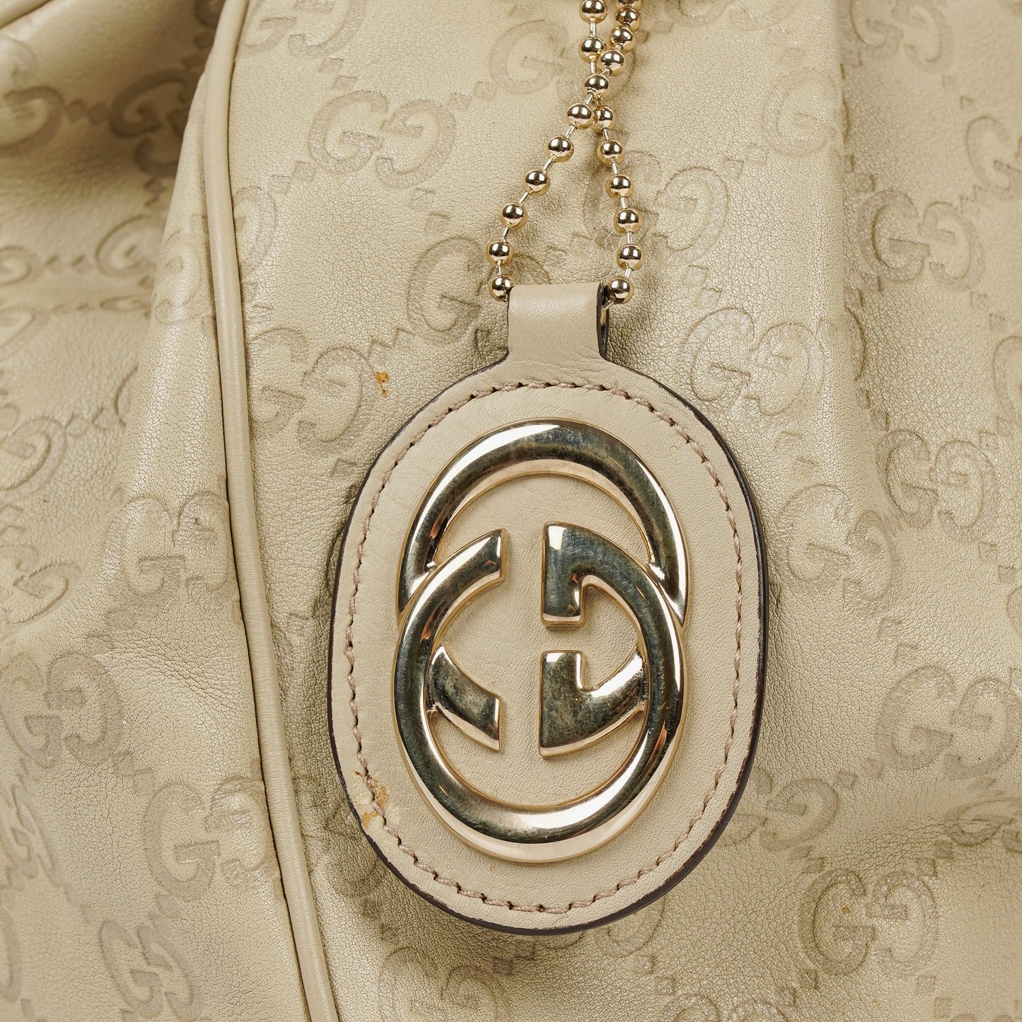 Gucci Guccissima Neutral Leather Sukey Hobo Bag