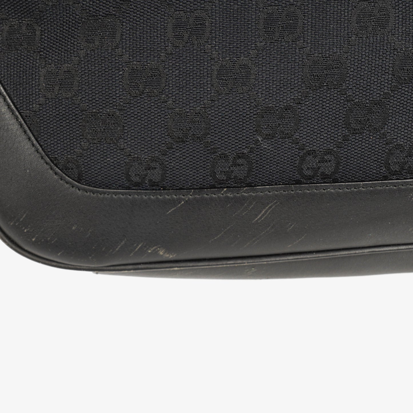 Gucci GG Monogram Canvas Bamboo Top Handle Bag