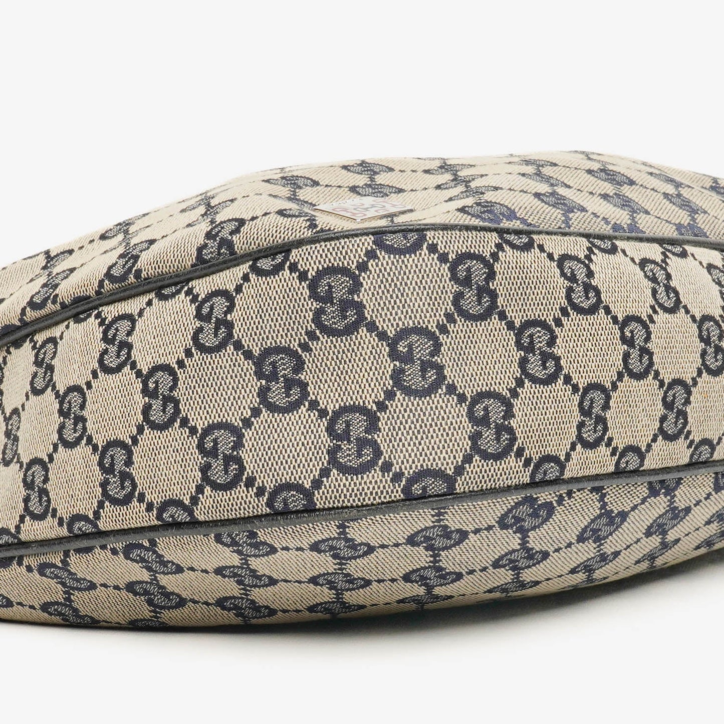 Gucci Monogram Canvas Beige/Navy Medium Pop Hobo Bag