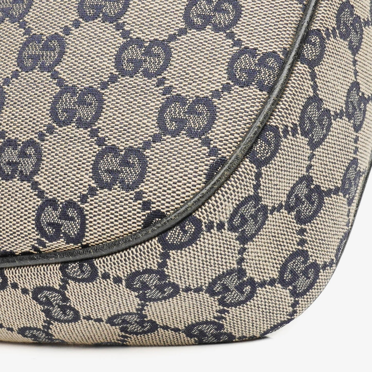 Gucci Monogram Canvas Beige/Navy Medium Pop Hobo Bag