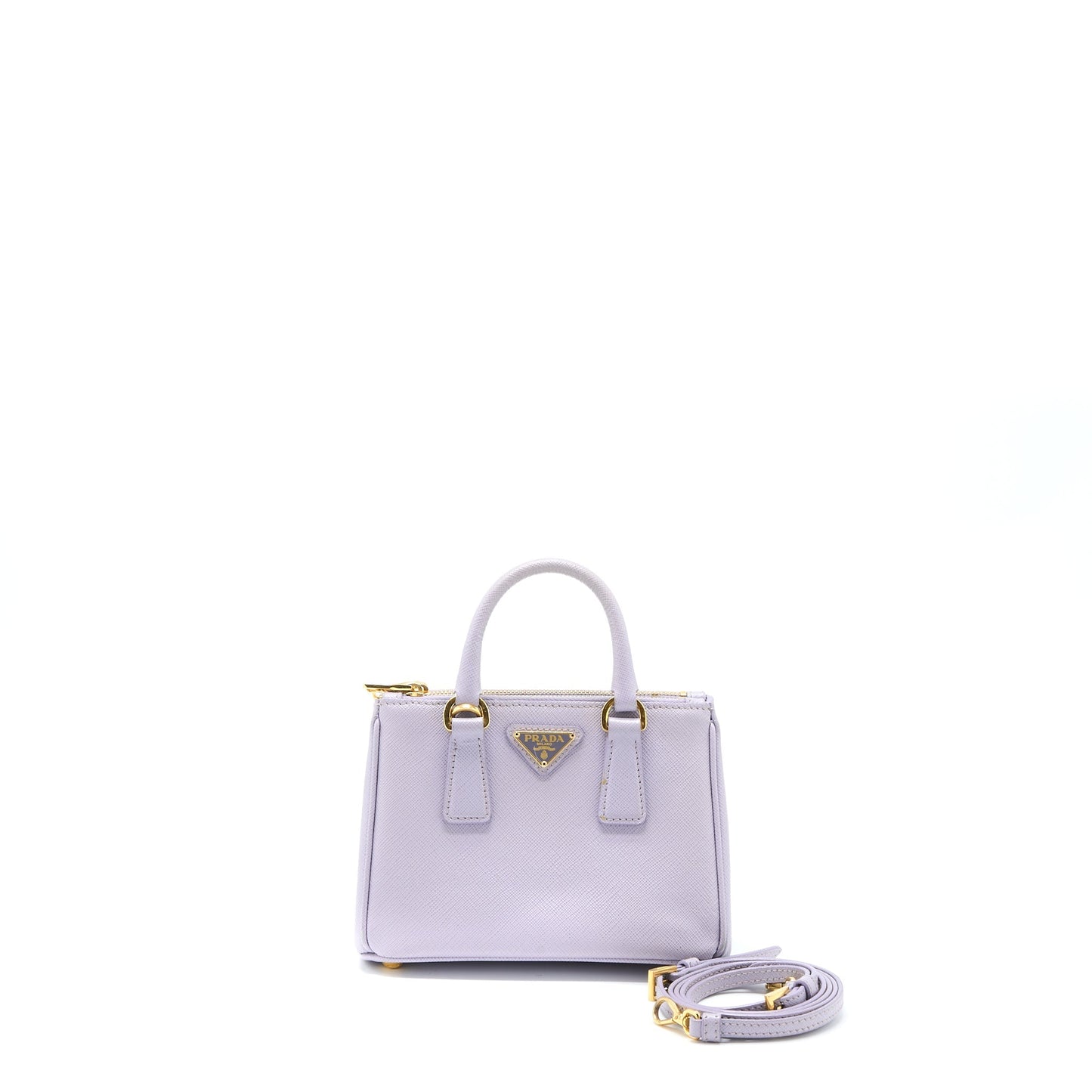 Prada Galleria Saffiano Mini Bag Leather Light Purple GHW