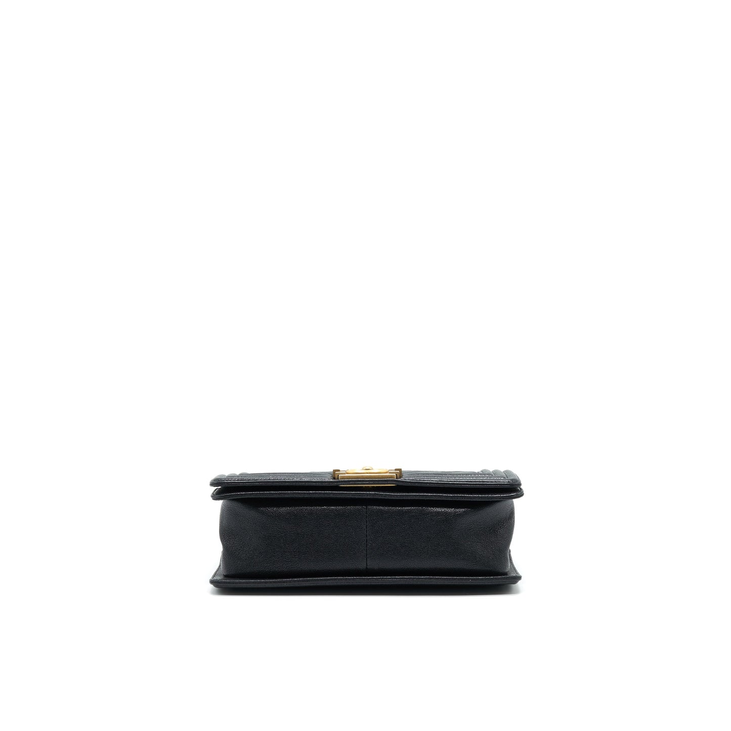 Chanel Chevron medium Boy Chanel Handbag Caviar Black