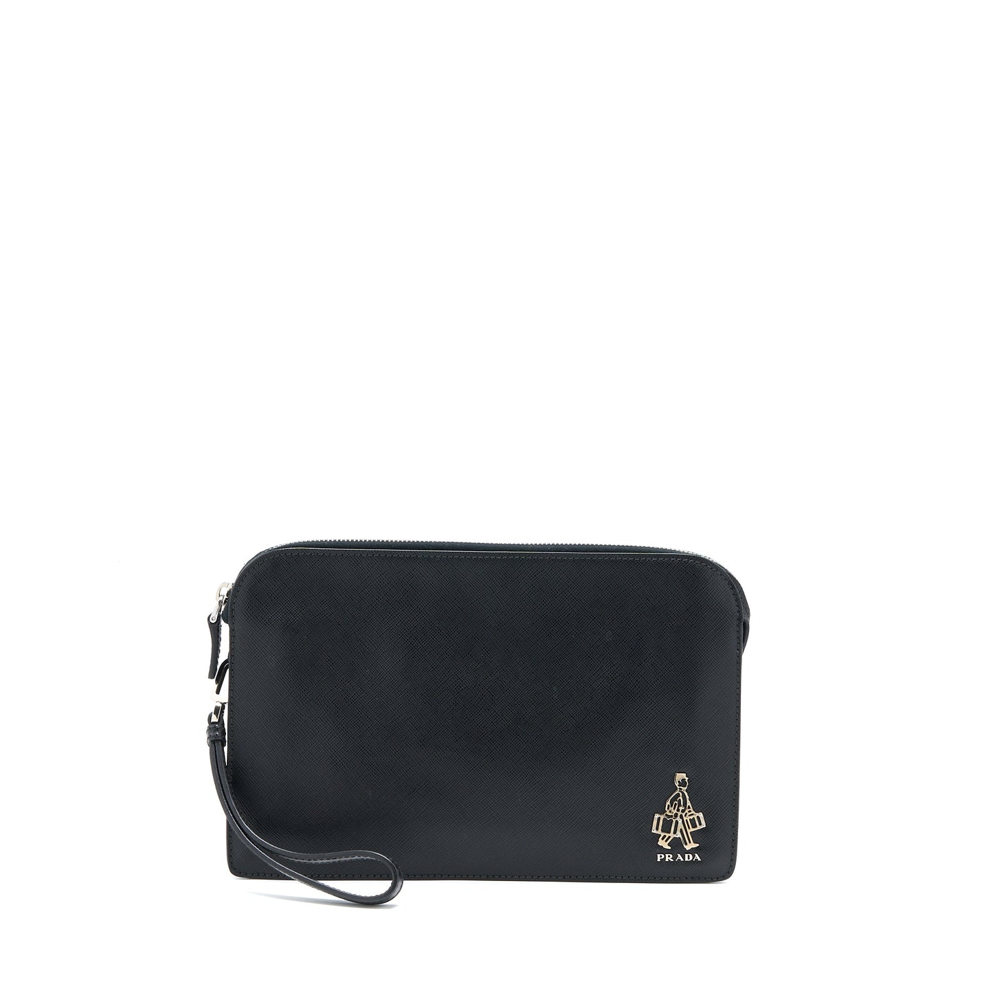 Prada MenÂs Clutch Soffiano Black SHW