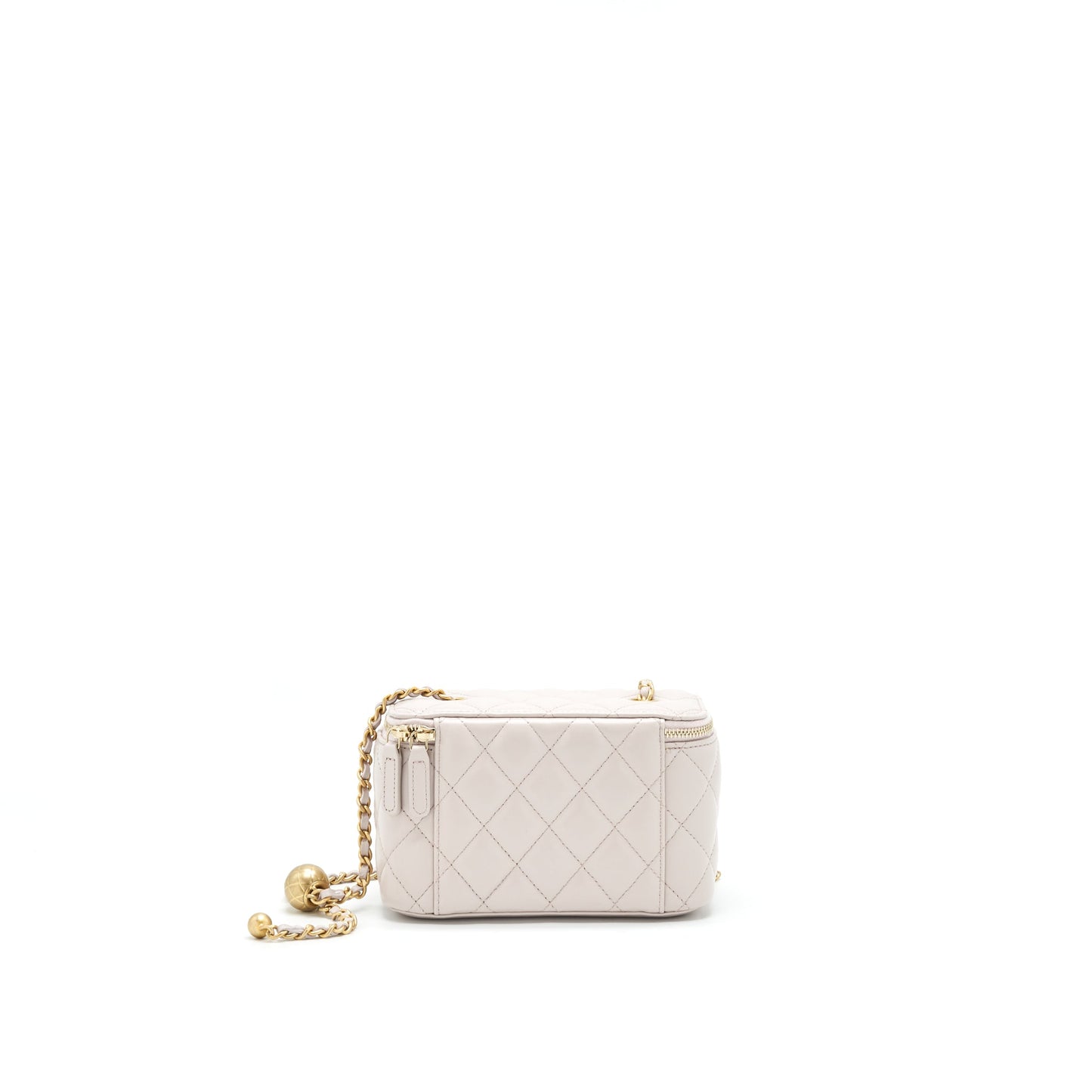 Chanel Pearl Crush Long Vanity On Chain Lambskin Light Purple