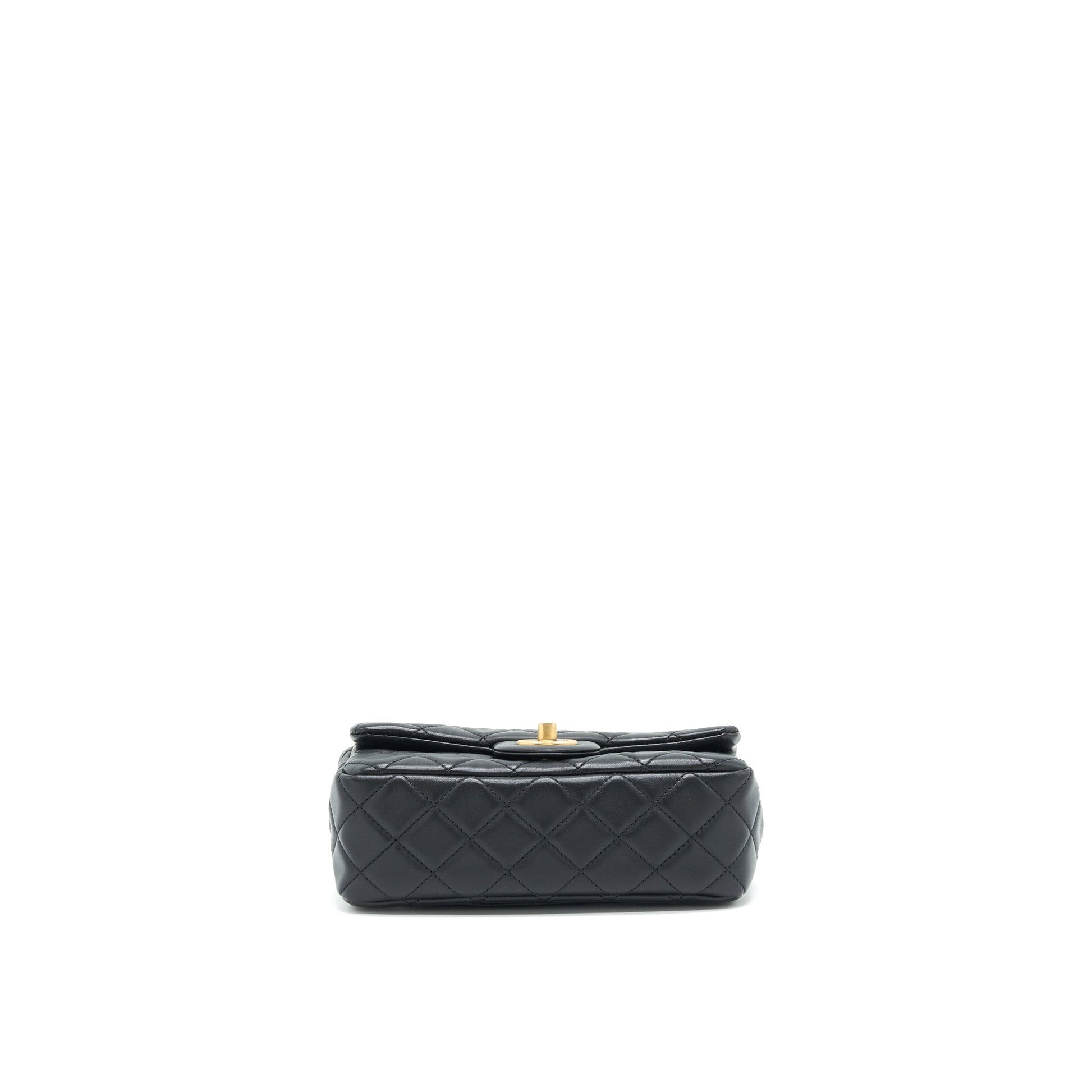 Chanel Pearl Crushed mini Rectangular Flap in Black