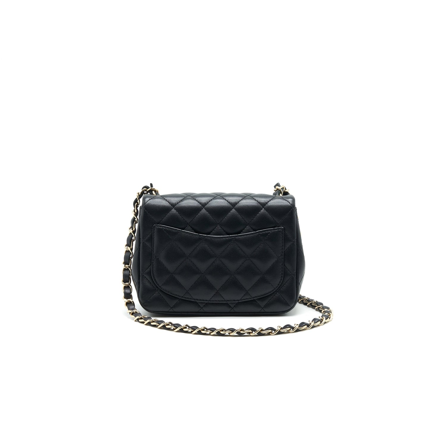 Chanel Mini Square Lambskin Black L serial 29