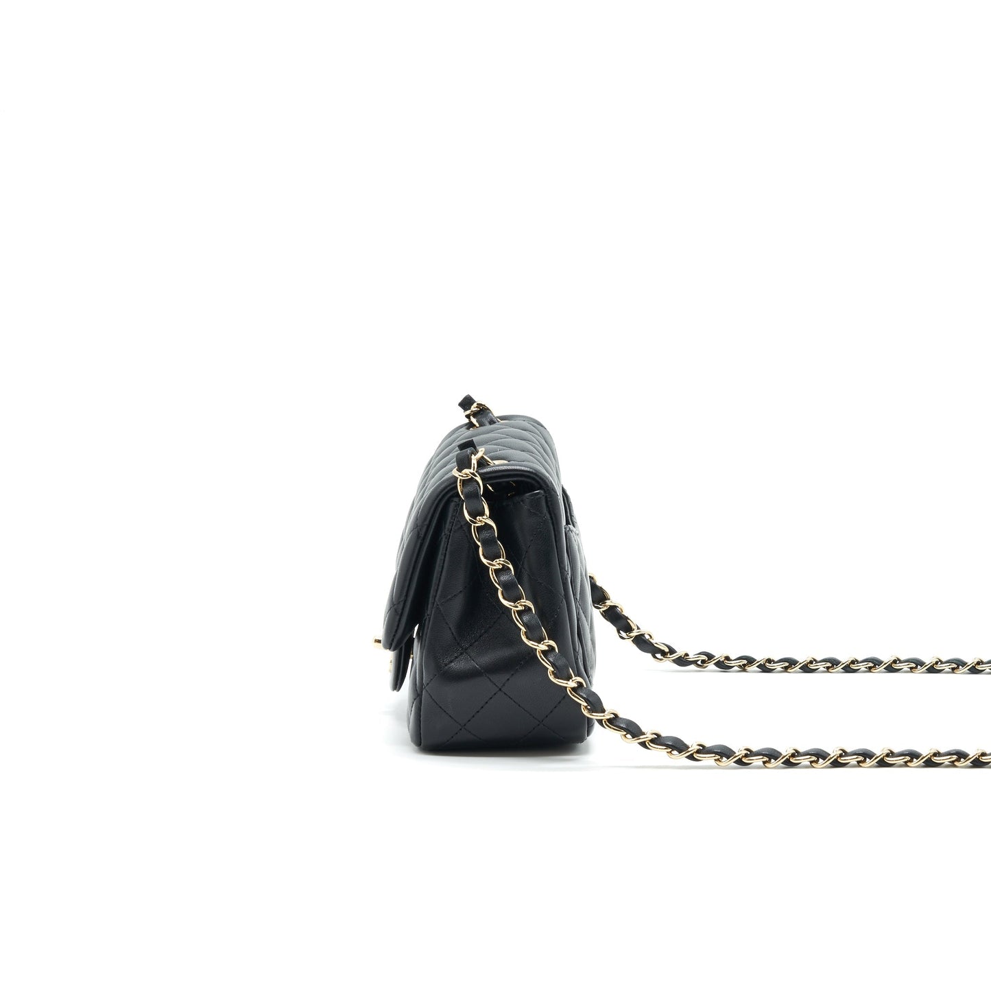 Chanel Mini Square Lambskin Black L serial 29