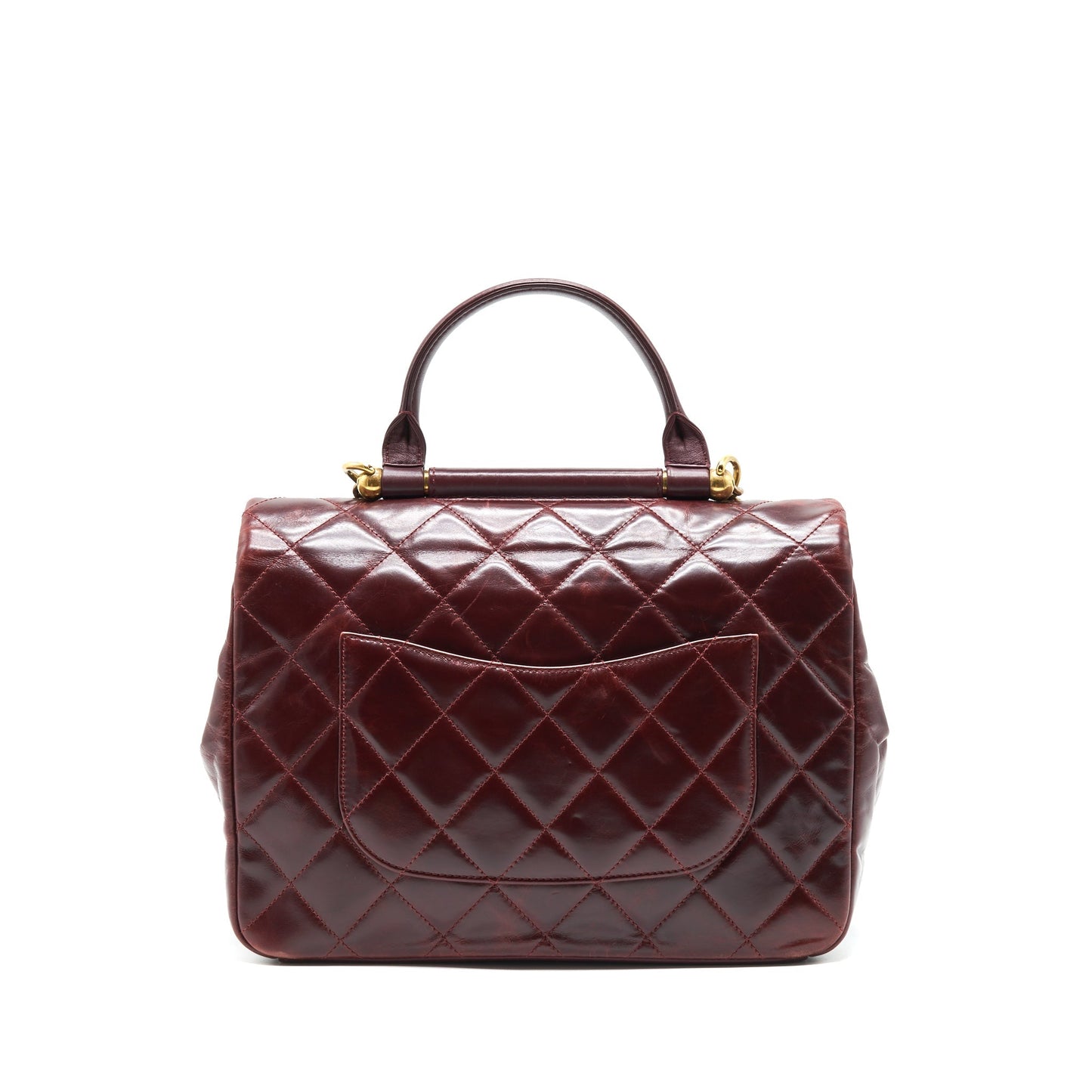 Chanel Quilted Shoulder Flap Bag Lambskin Red