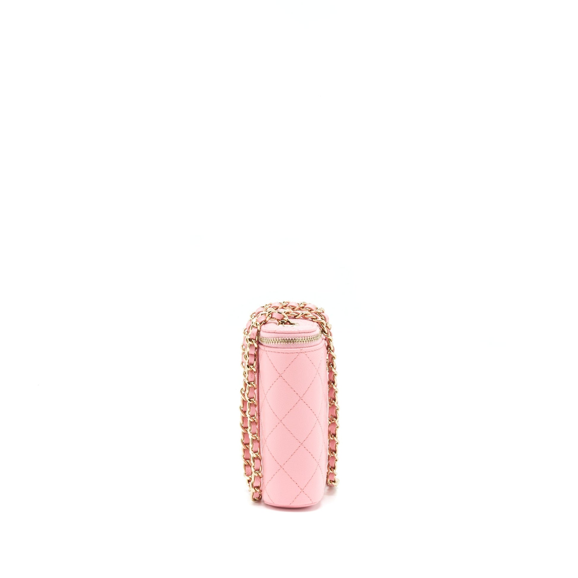 Chanel 22C Vertical Vanity On Chain Caviar Sakura Pink L
