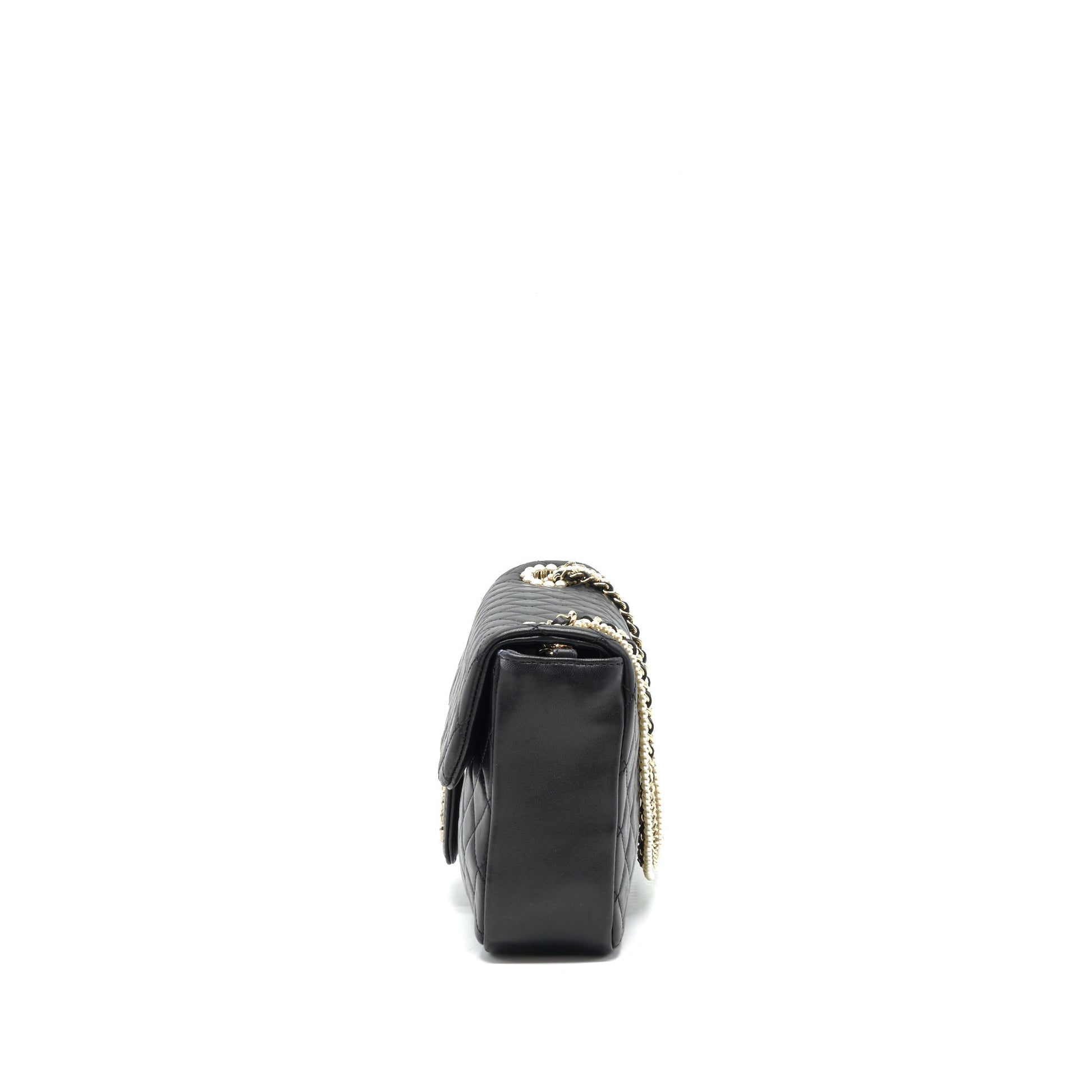 Chanel Westminster Shoulder Bag Lambskin Black L