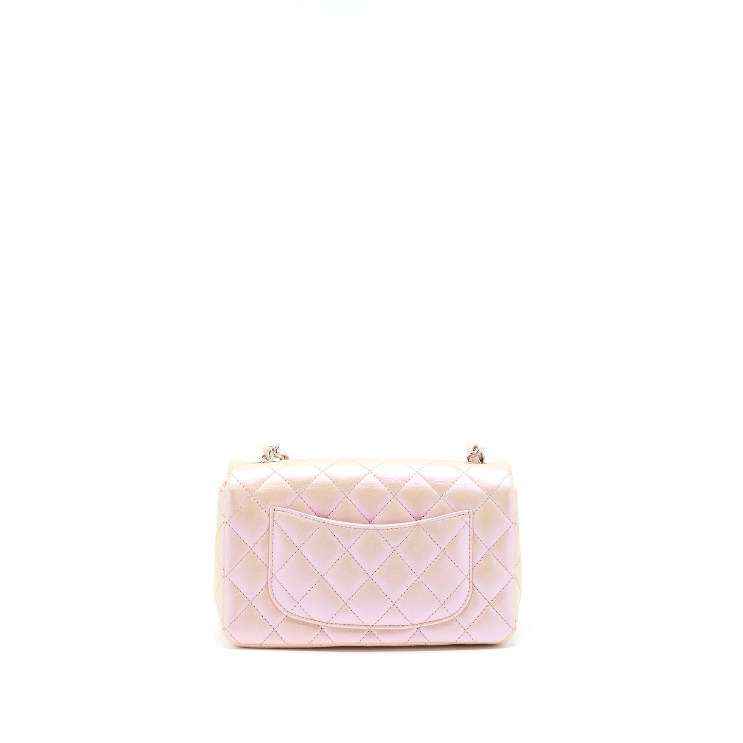 Chanel 21k Iridescent Mini Rectangular Calfskin Pink