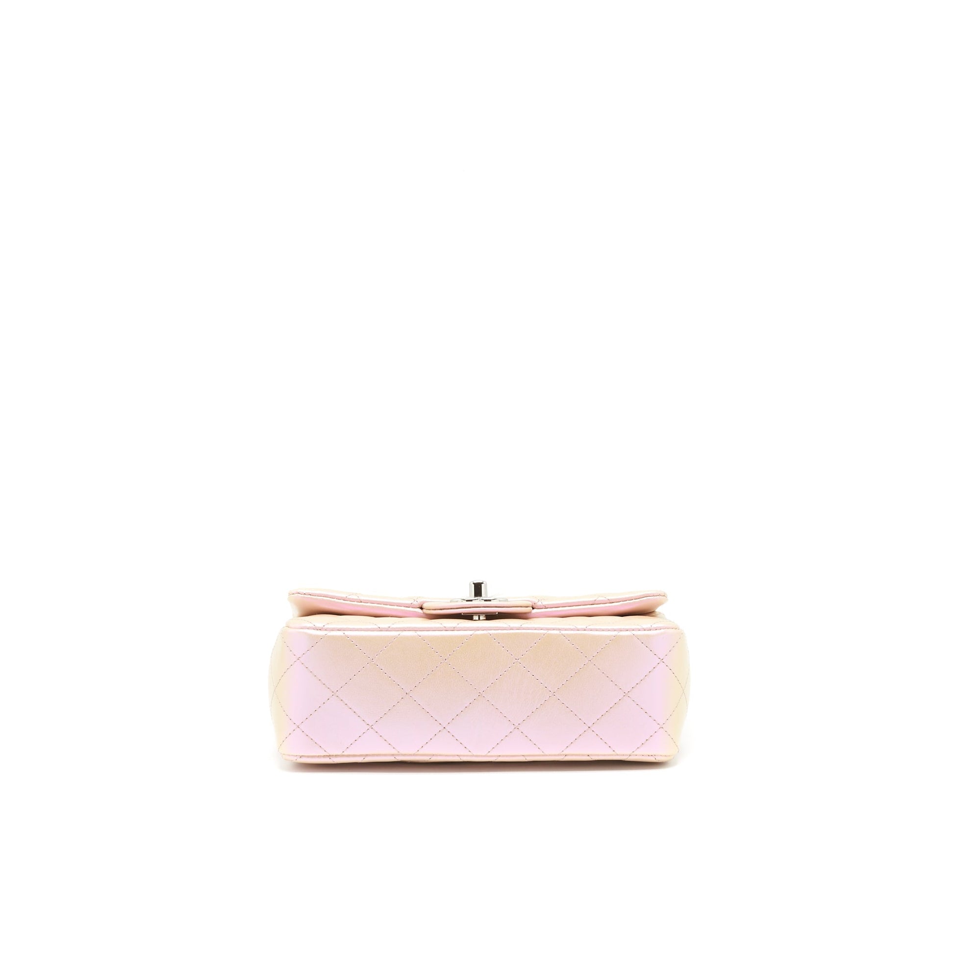 Chanel 21k Iridescent Mini Rectangular Calfskin Pink