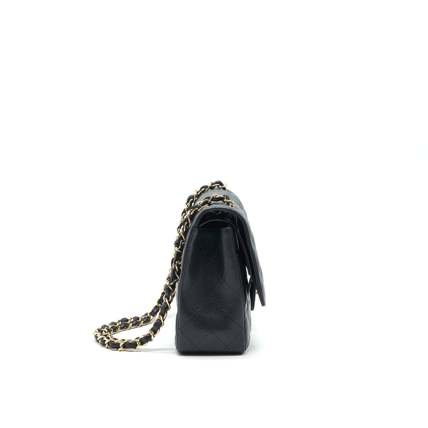 CHANEL JUMBO CLASSIC DOUBLE FLAP IN CAVIAR BLACK