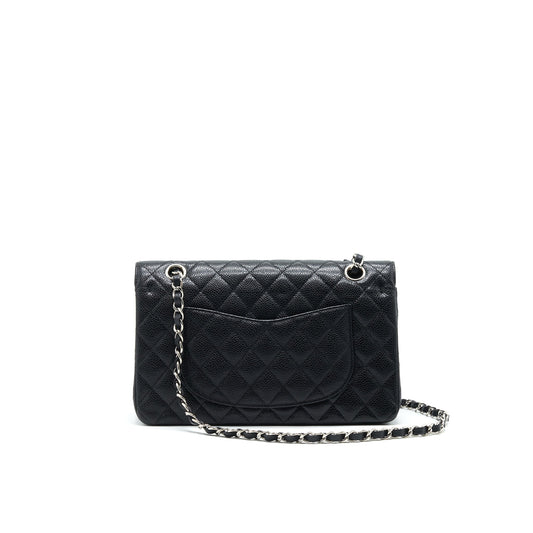 Chanel Medium Classic Double Flap Caviar Black serial 12