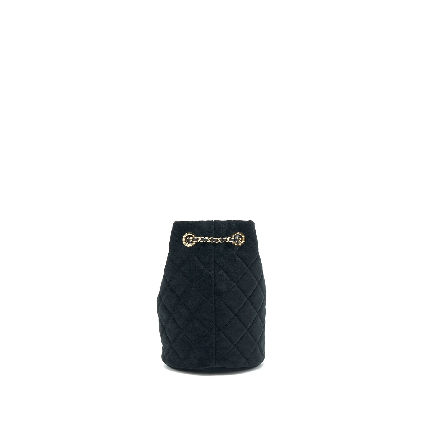 Chanel Pearl Crush On Chain Mini Bucket Velvet Black L