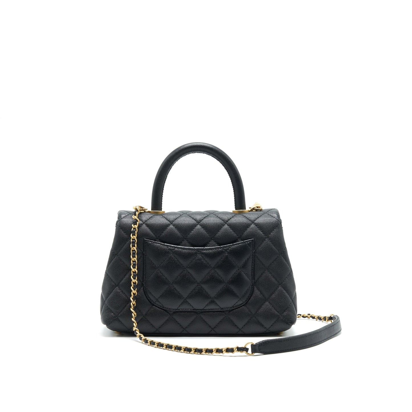 Chanel Mini Coco Handle Flap Caviar in Black