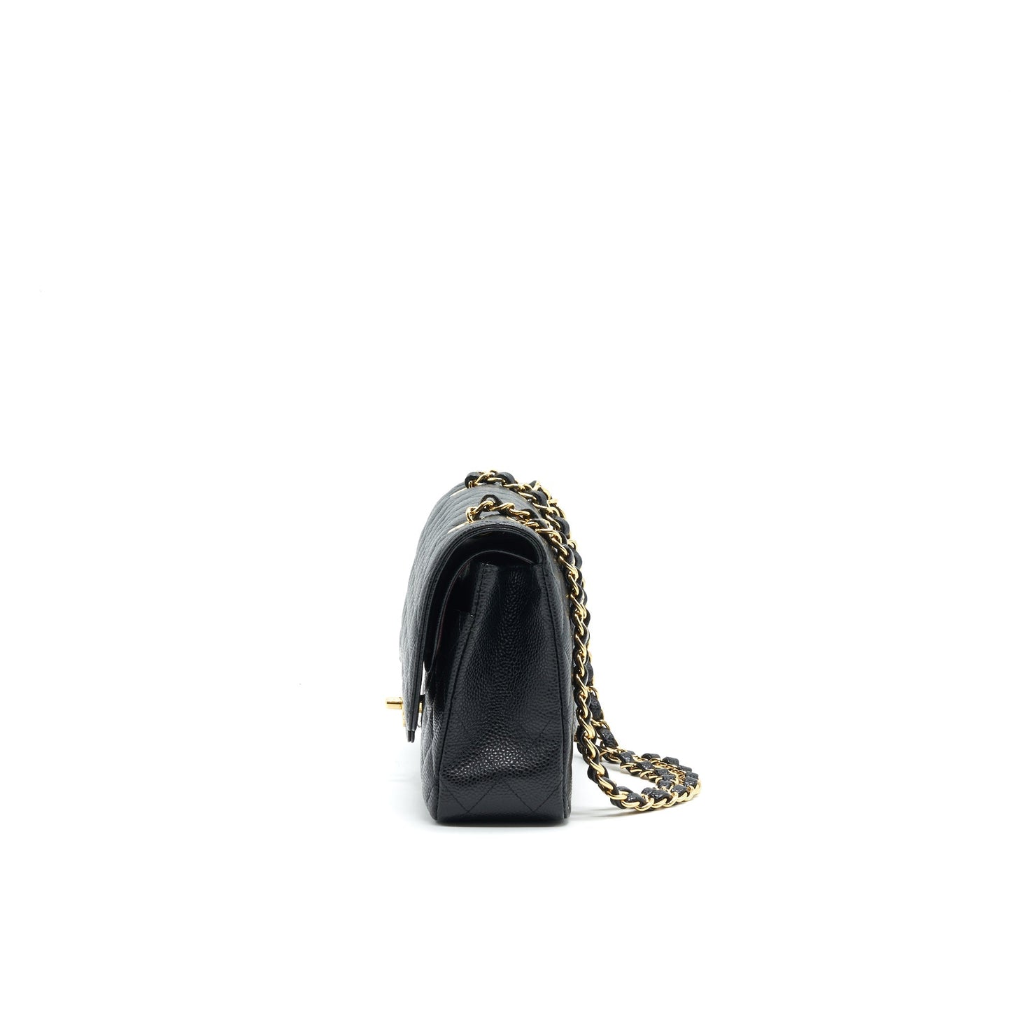 Chanel Medium Classic Double Flap Caviar in Black