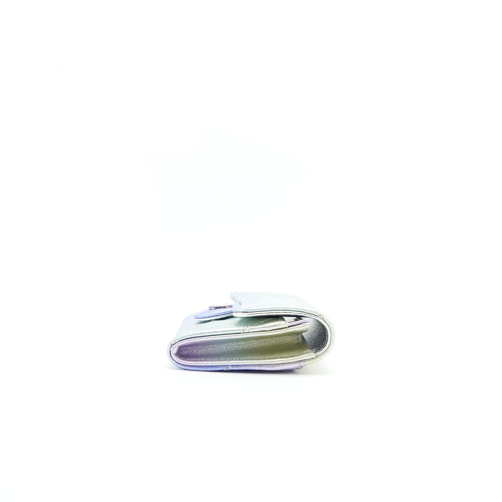 Chanel 21K Ombre Iridescent Small Card Holder with Mermaid Hardware