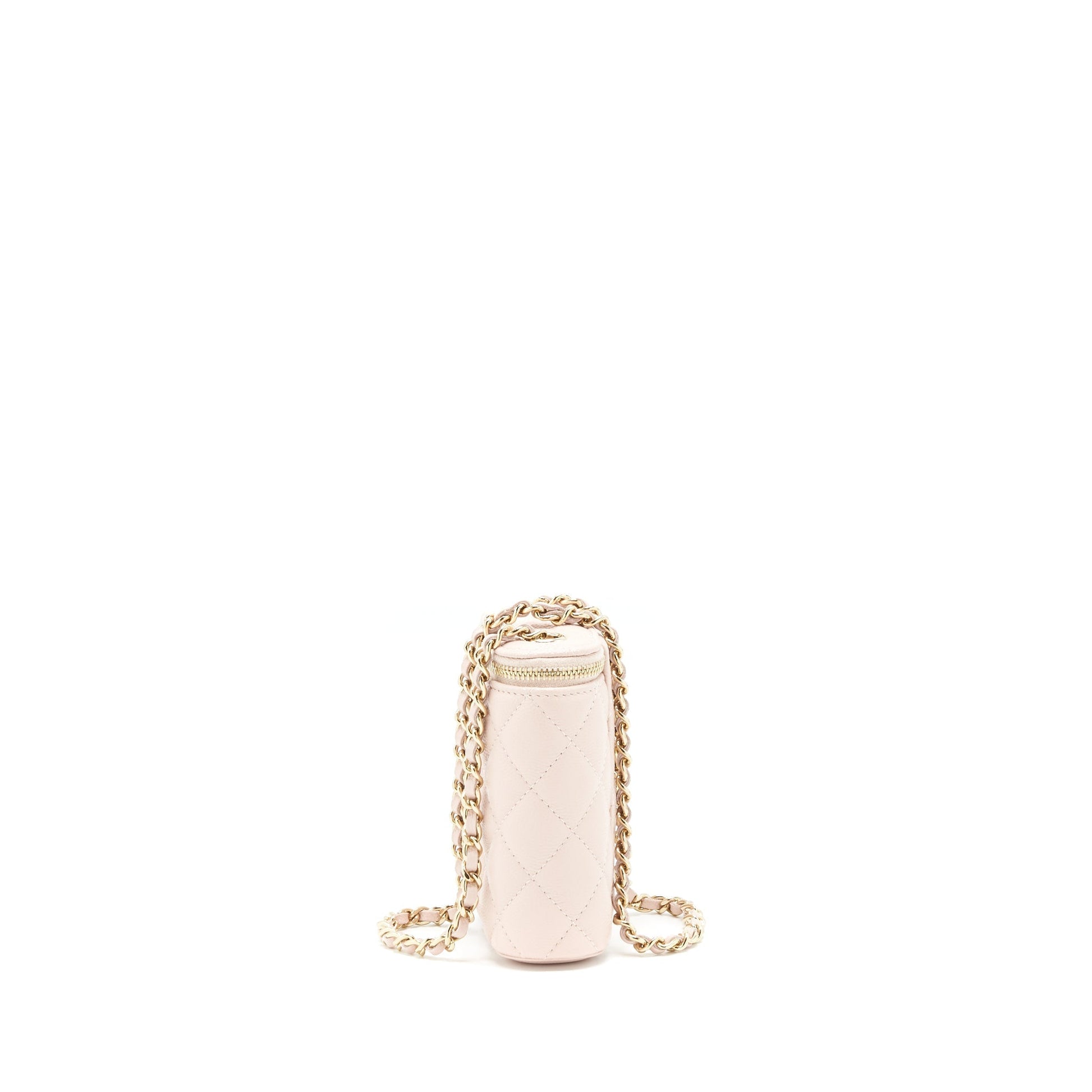 Chanel 21C Vertical Vanity On Chain Caviar Light Pink L