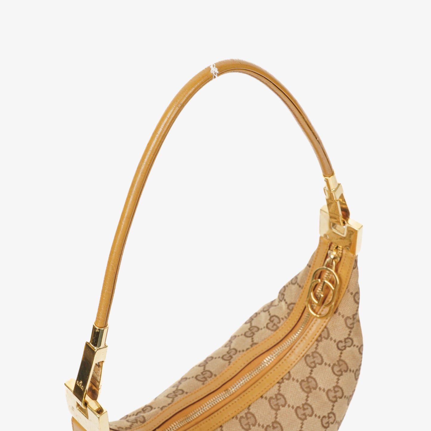 Gucci GG Canvas And Leather Shoulder Hobo Bag