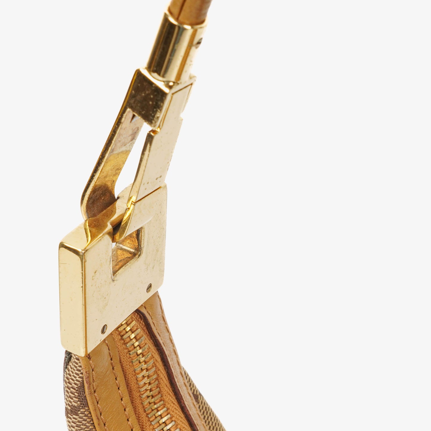 Gucci GG Canvas And Leather Shoulder Hobo Bag