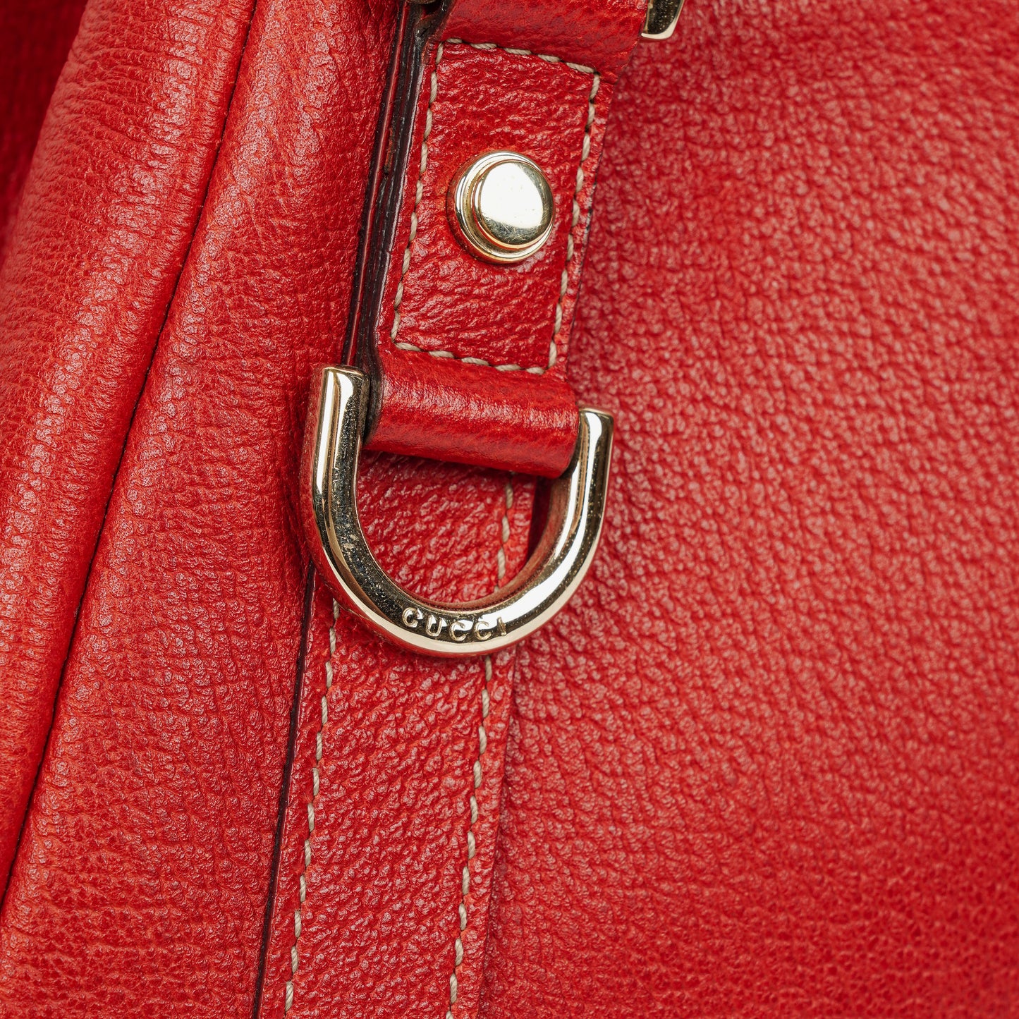Gucci Abbey Red Leather Tote Bag