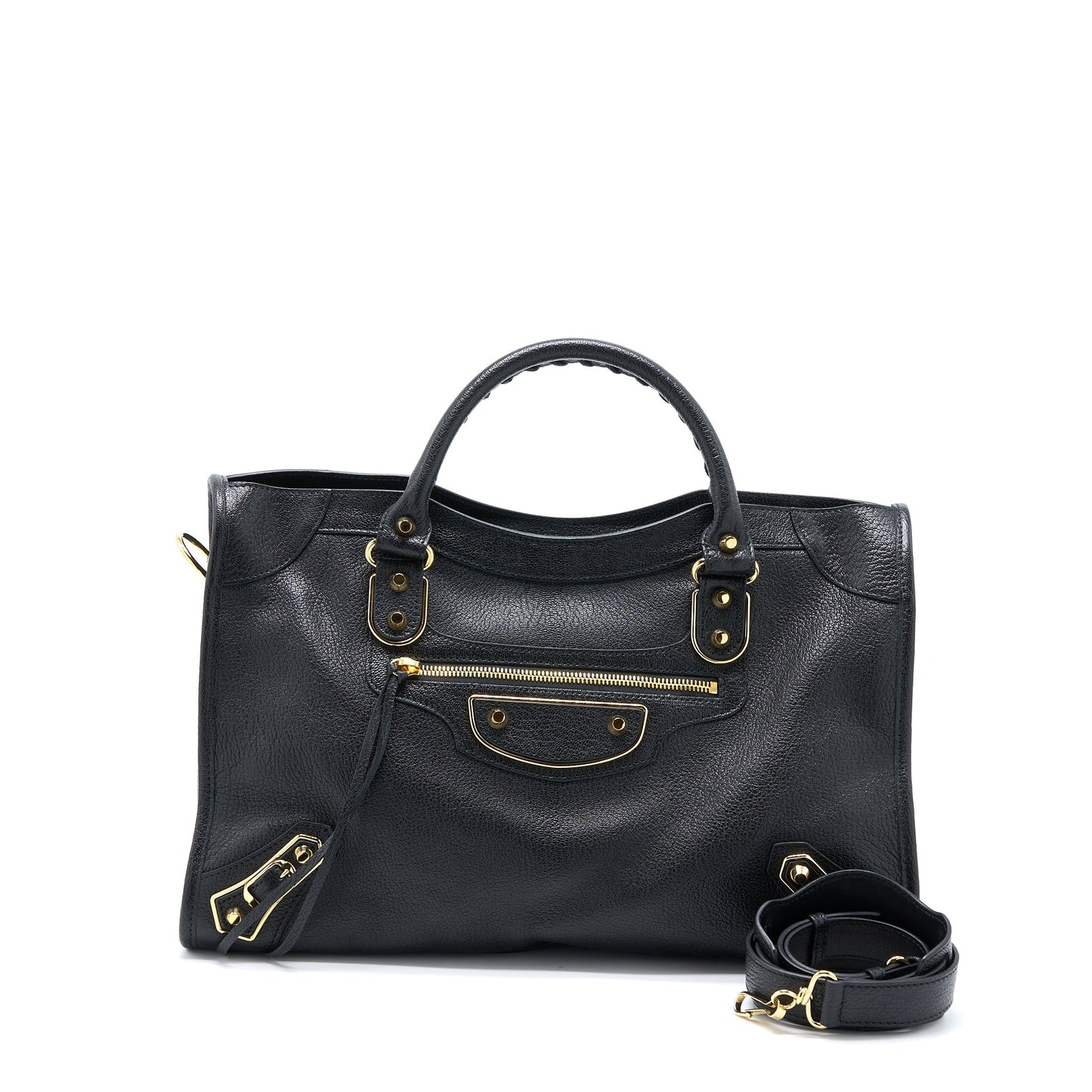 Balenciaga Edge City Purse Goatskin Black