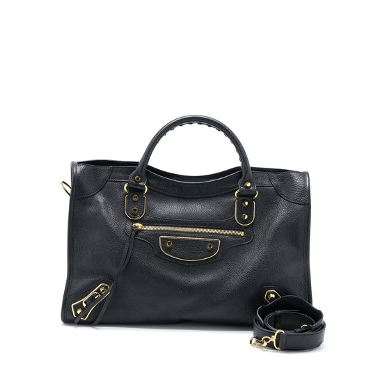 Balenciaga Edge City Purse Goatskin Black