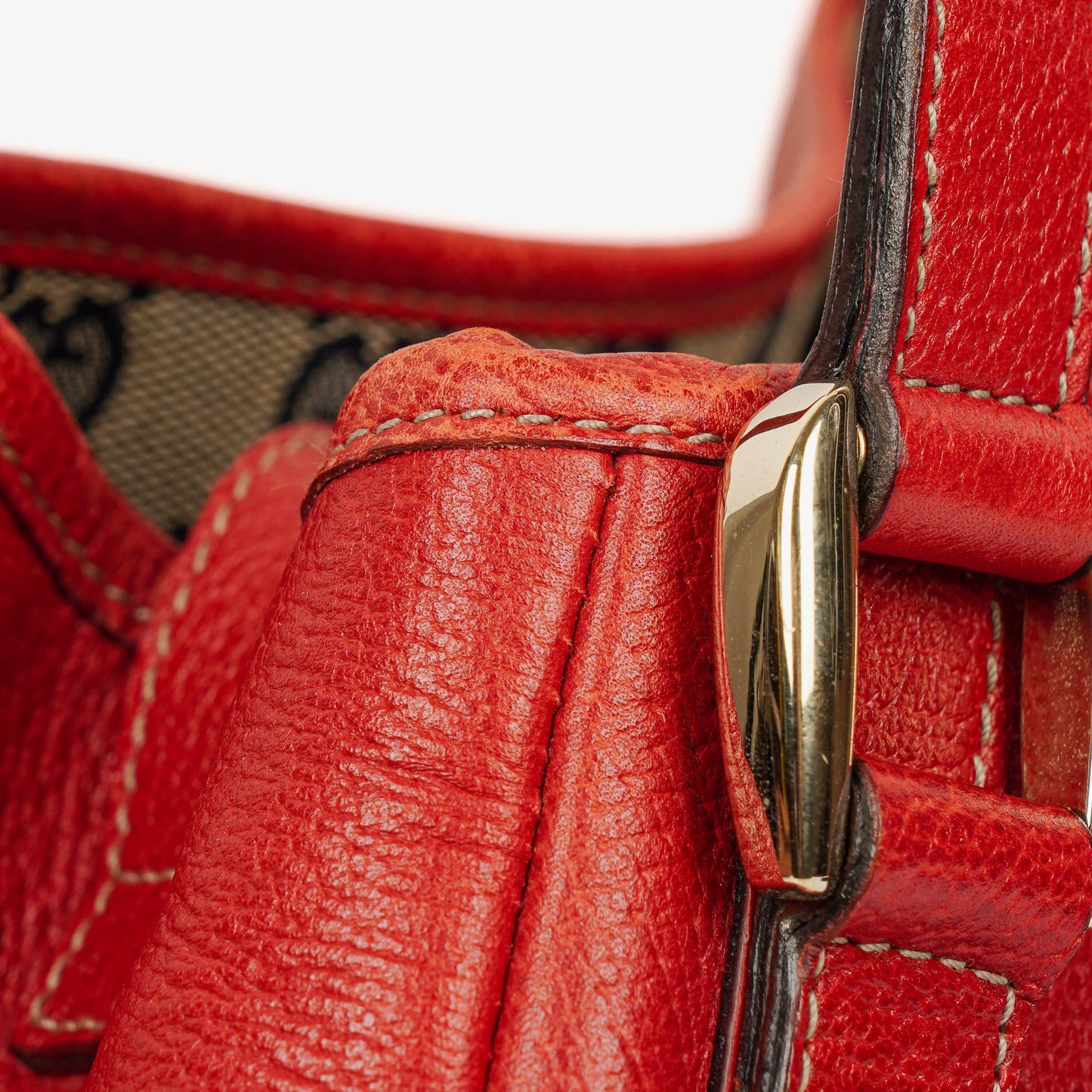 Gucci Abbey Red Leather Tote Bag