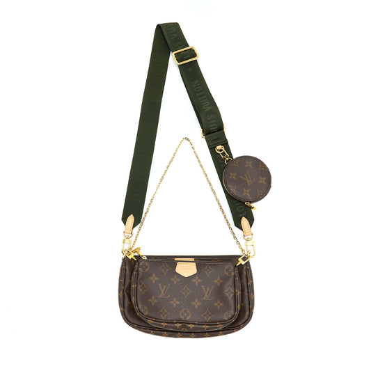 Louis Vuitton Multi Pochette Khaki Strap Monogram Canvas GHW