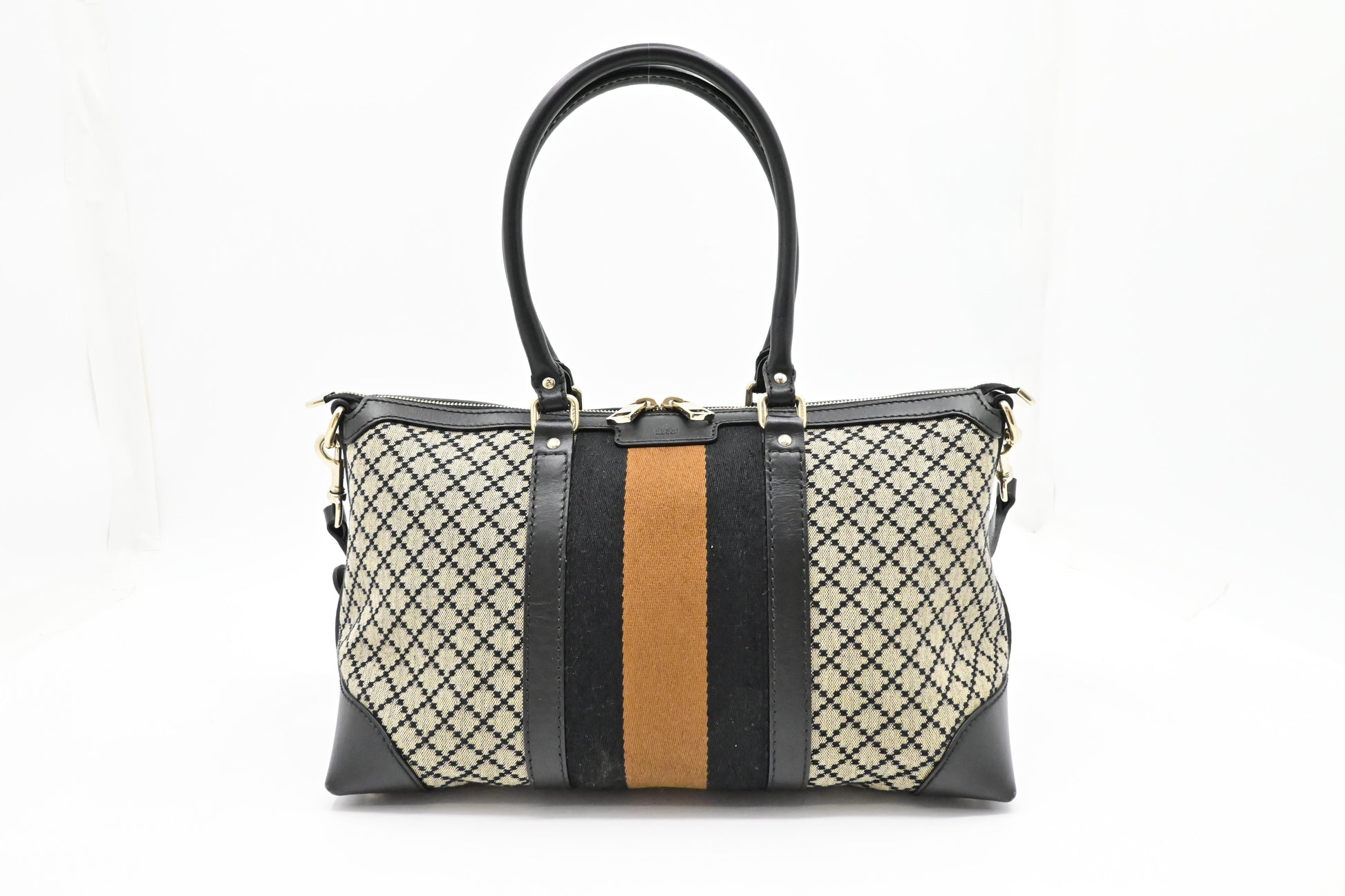 Gucci 2-Way Bag in Black Diamante Canvas