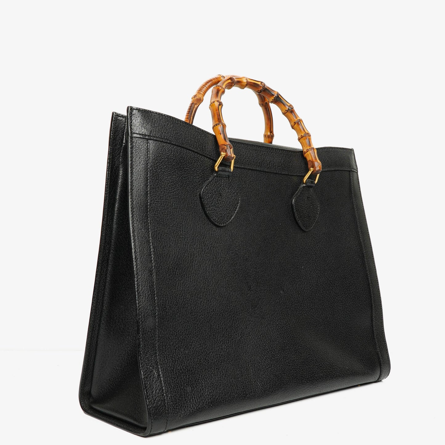 Gucci Vintage Diana Leather Bamboo Tote