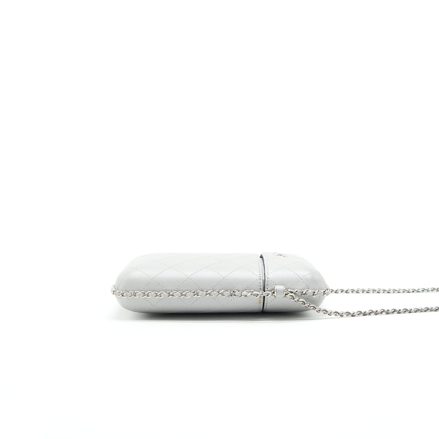 Chanel Grey Vanity case for phone with Chain