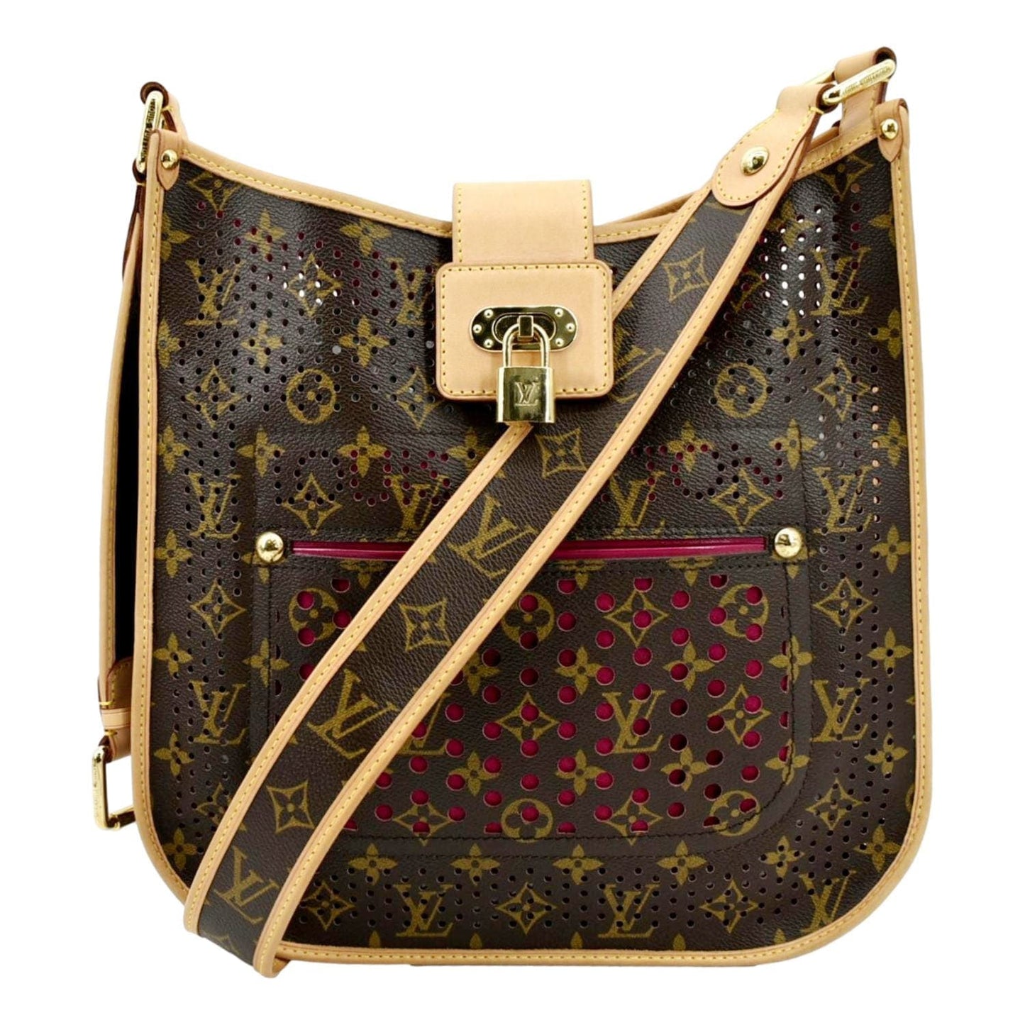 LOUIS VUITTON Perforated M tte Monogram Canvas Crossbody Bag Brown