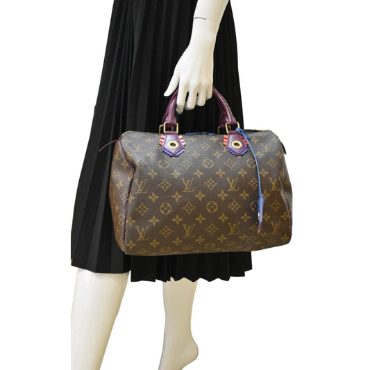 LOUIS VUITTON Totem 30 Monogram Canvas Satchel Bag Magenta