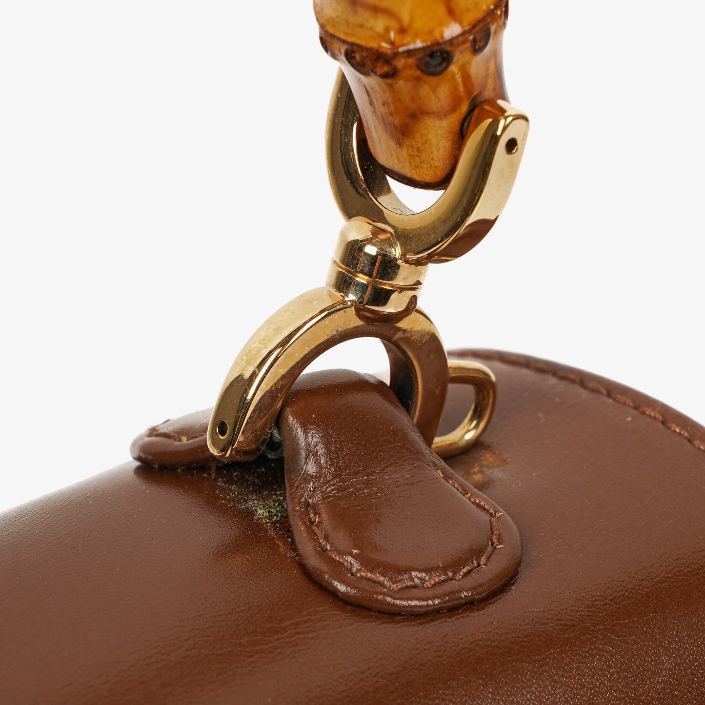 Gucci Bamboo Top Handle Brown Leather Bag