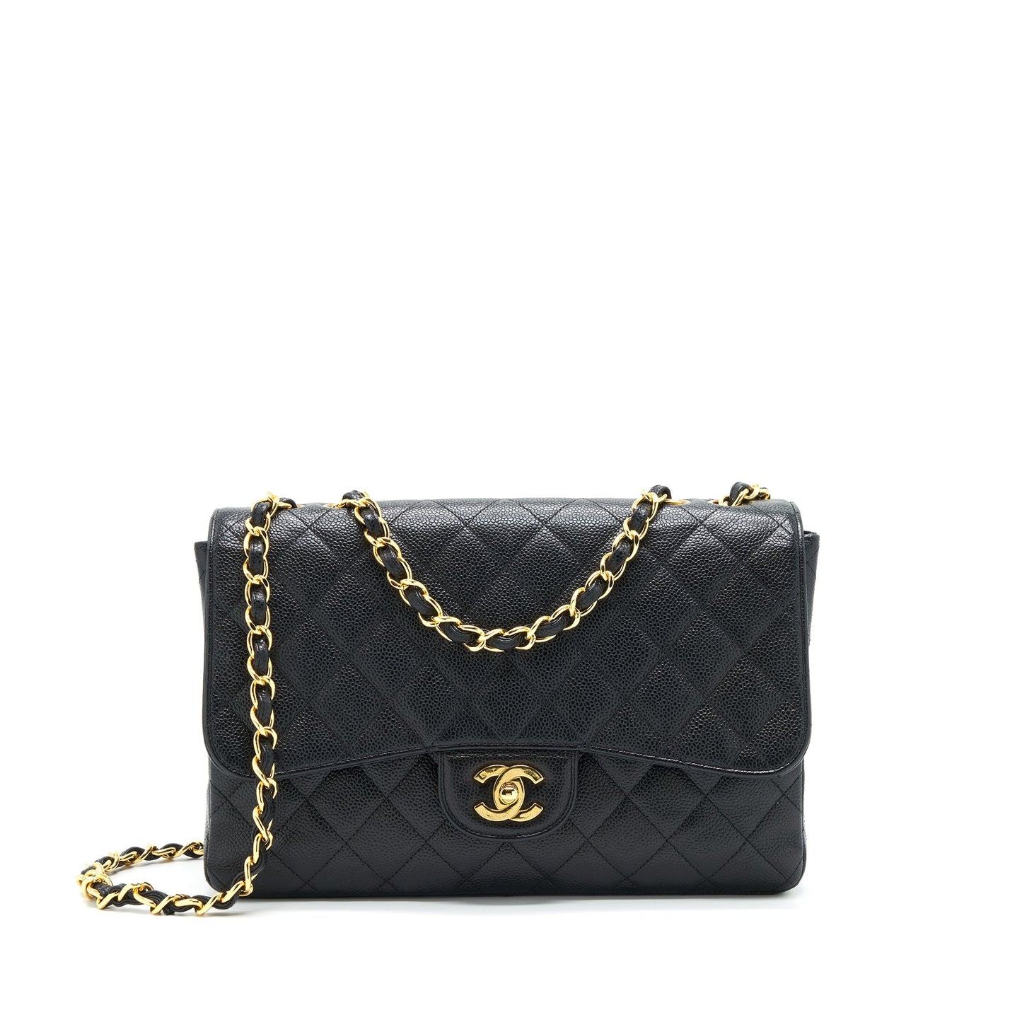 Chanel Jumbo Single Flap Caviar Black
