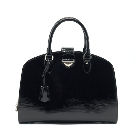 Louis Vuitton EPI Tote Bag Patent Leather Black SHW