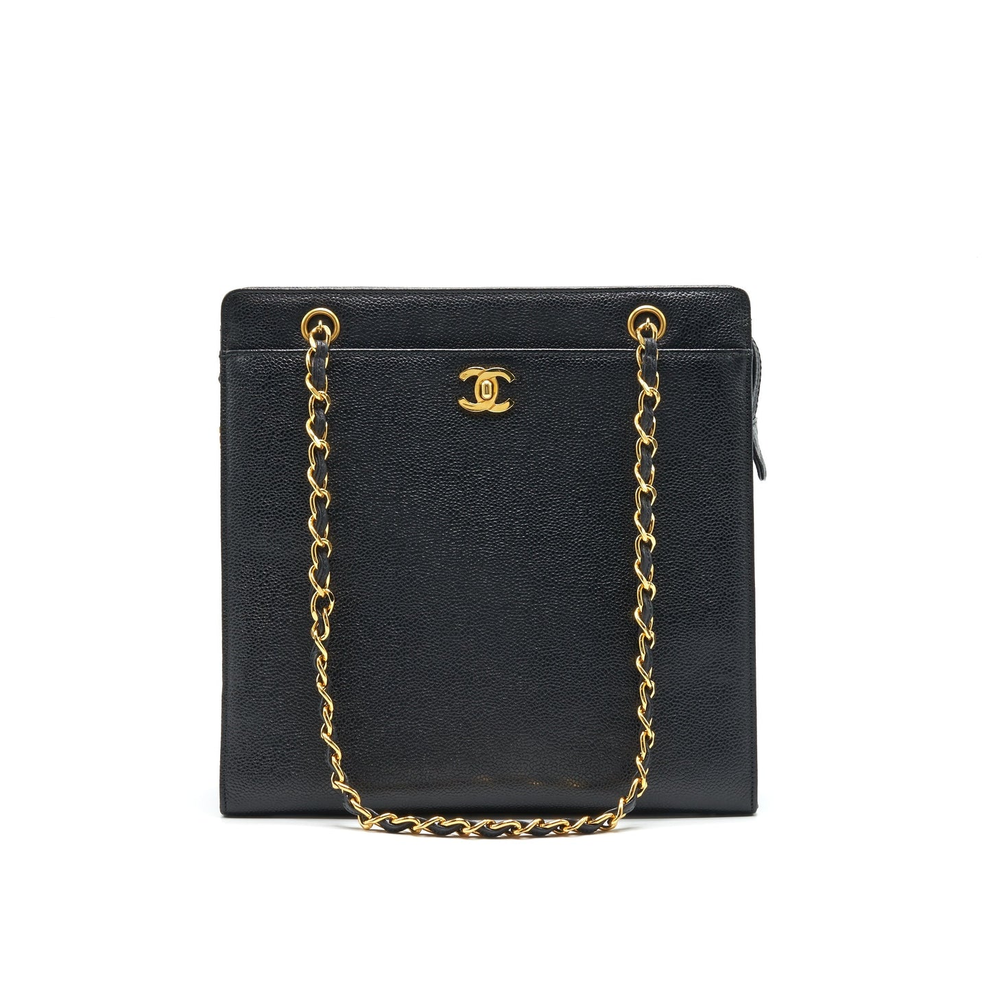 Chanel 24k Gold Caviar shopping Bag with Chain