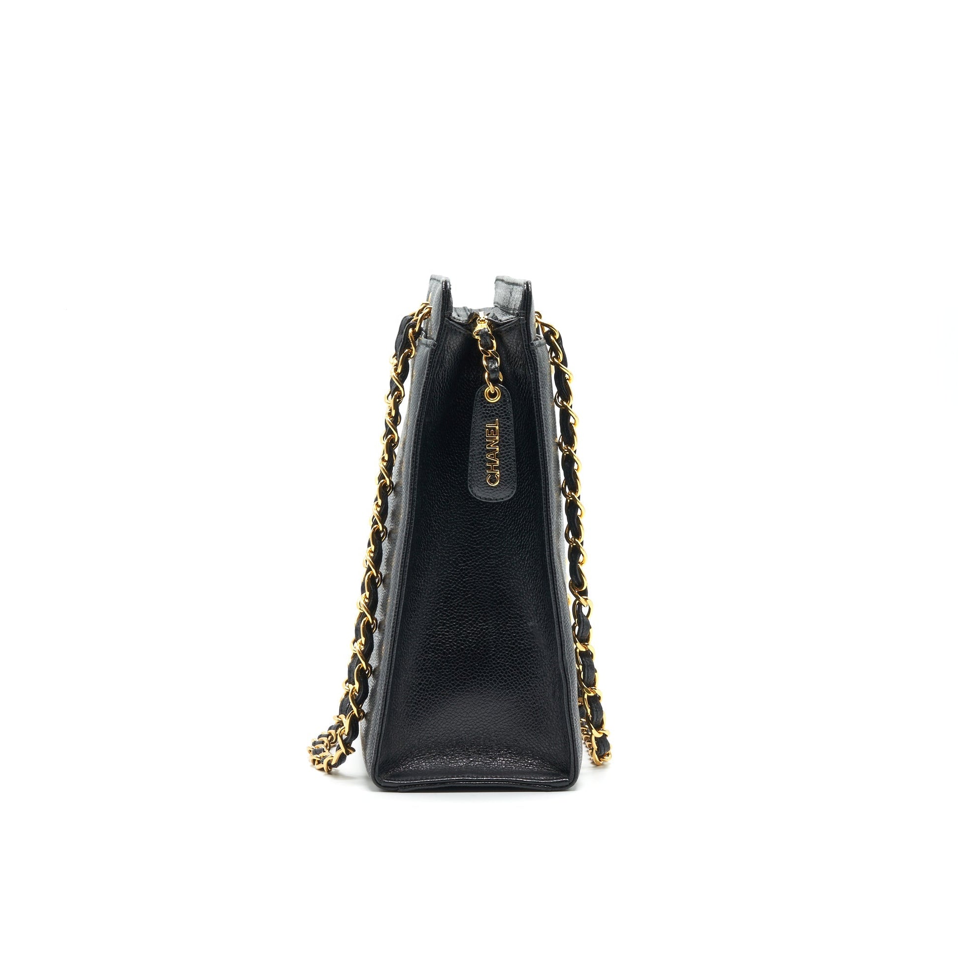 Chanel 24k Gold Caviar shopping Bag with Chain