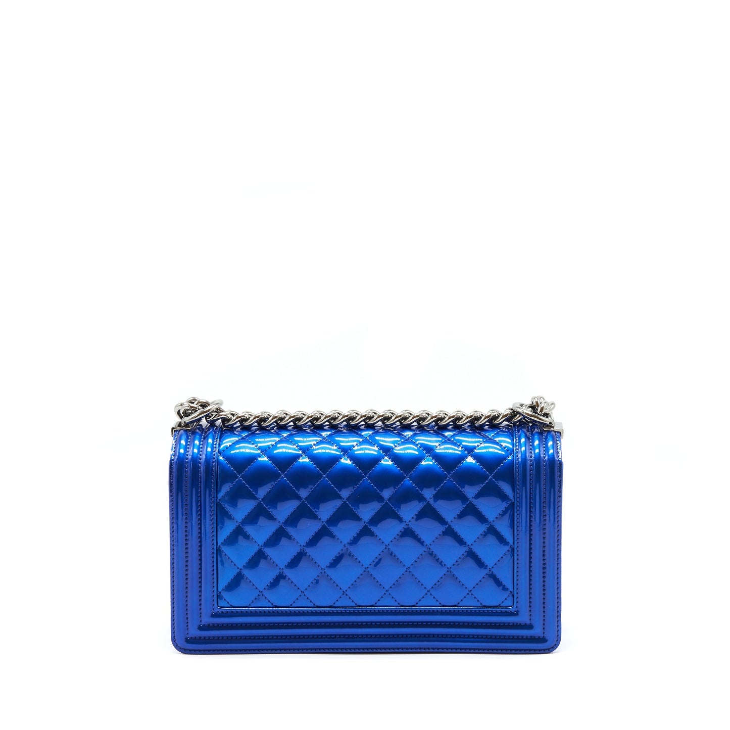 Chanel Medium Le-Boy Patent Electric Blue