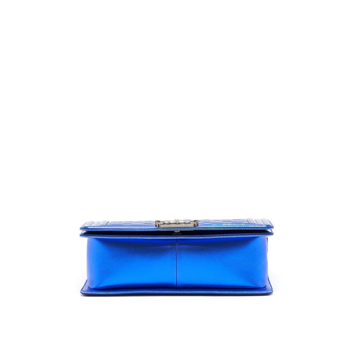 Chanel Medium Le-Boy Patent Electric Blue