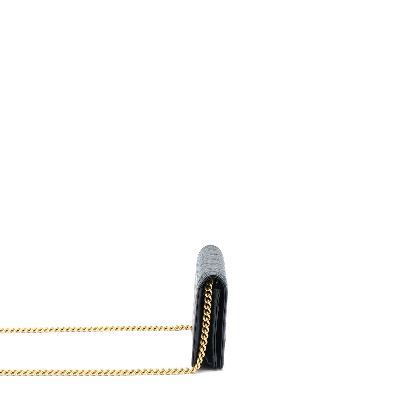 Chanel Boy Wallet on Chain Caviar Black GHW Microchip