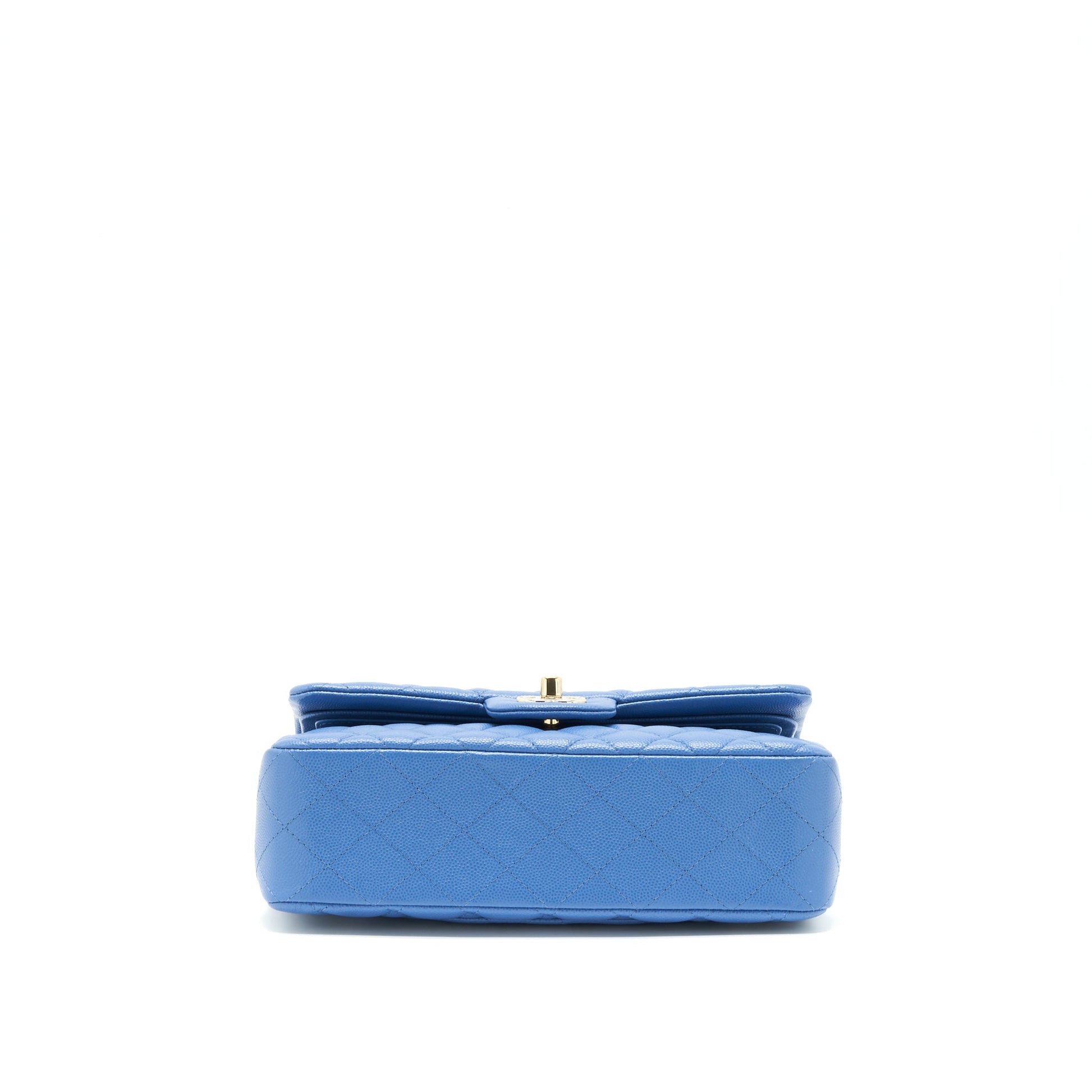 Chanel Small Classic double Flap Caviar Blue L