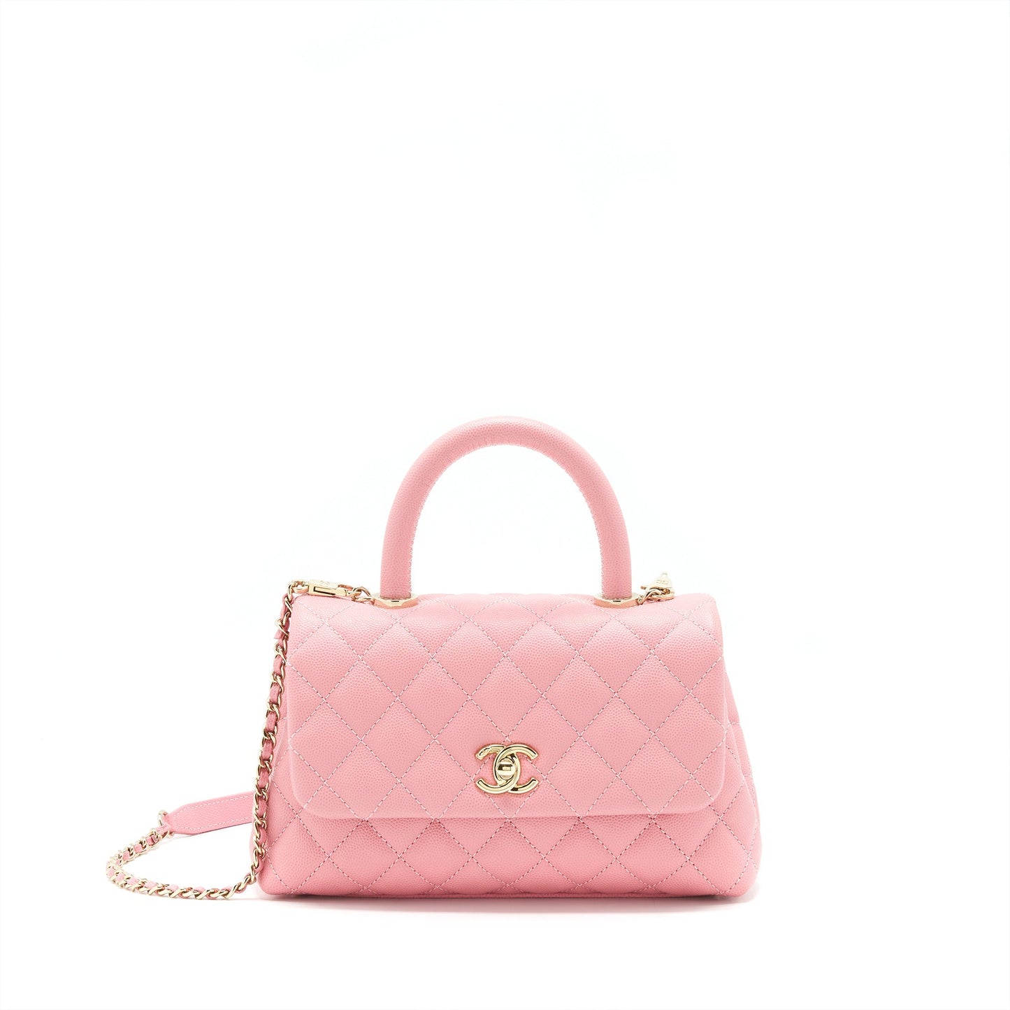 Chanel Small Coco Handle 24cm Caviar Pink L
