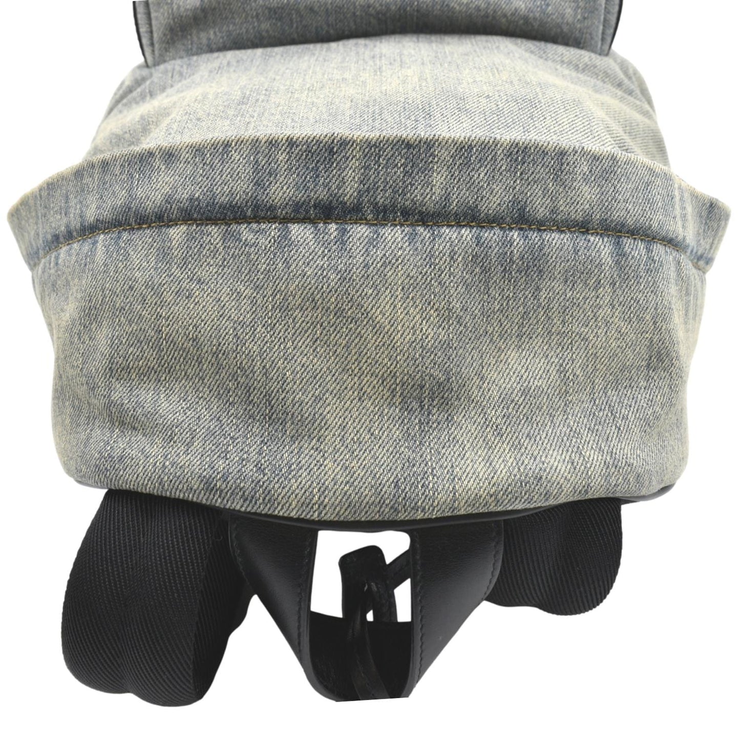 SAINT LAURENT Denim Backpack Bag Gray