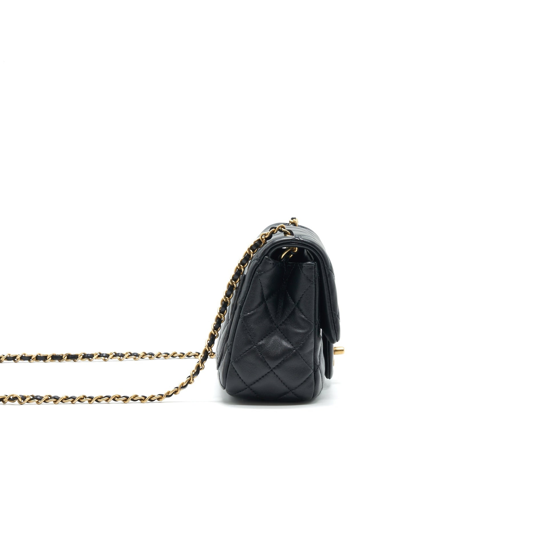 Chanel Pearl Crush Crush Mini Square Flap Bag Black