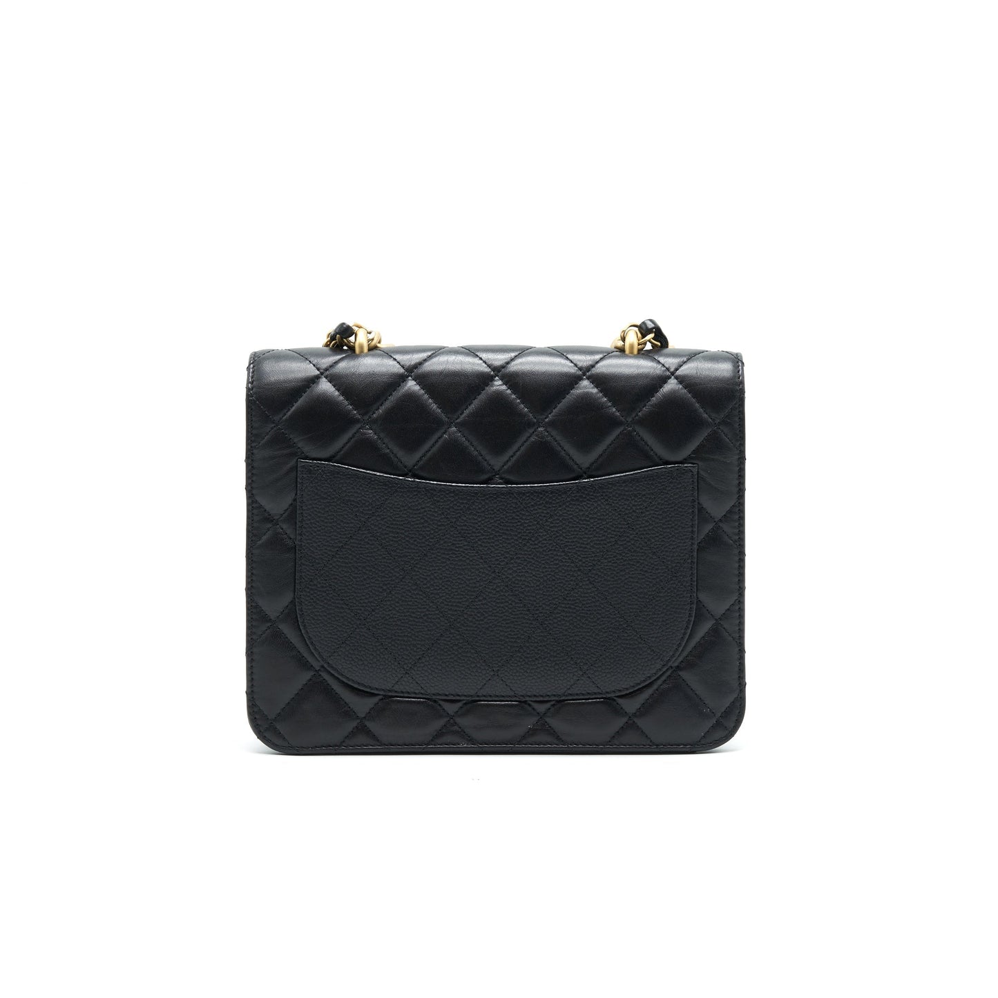 Chanel Quilted Calfskin and Caviar Flap Bag Black