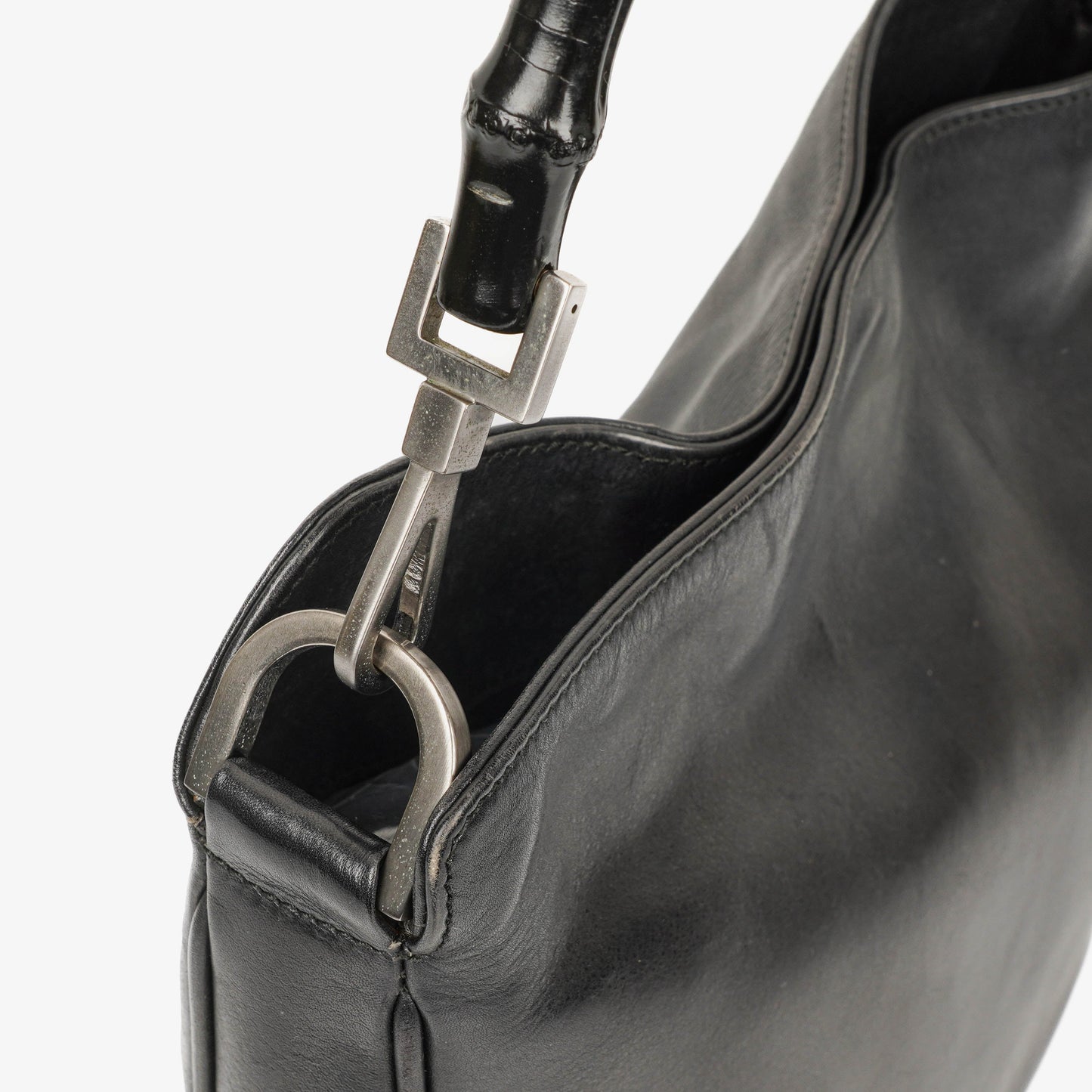 Gucci Leather Bamboo Top Handle Bag