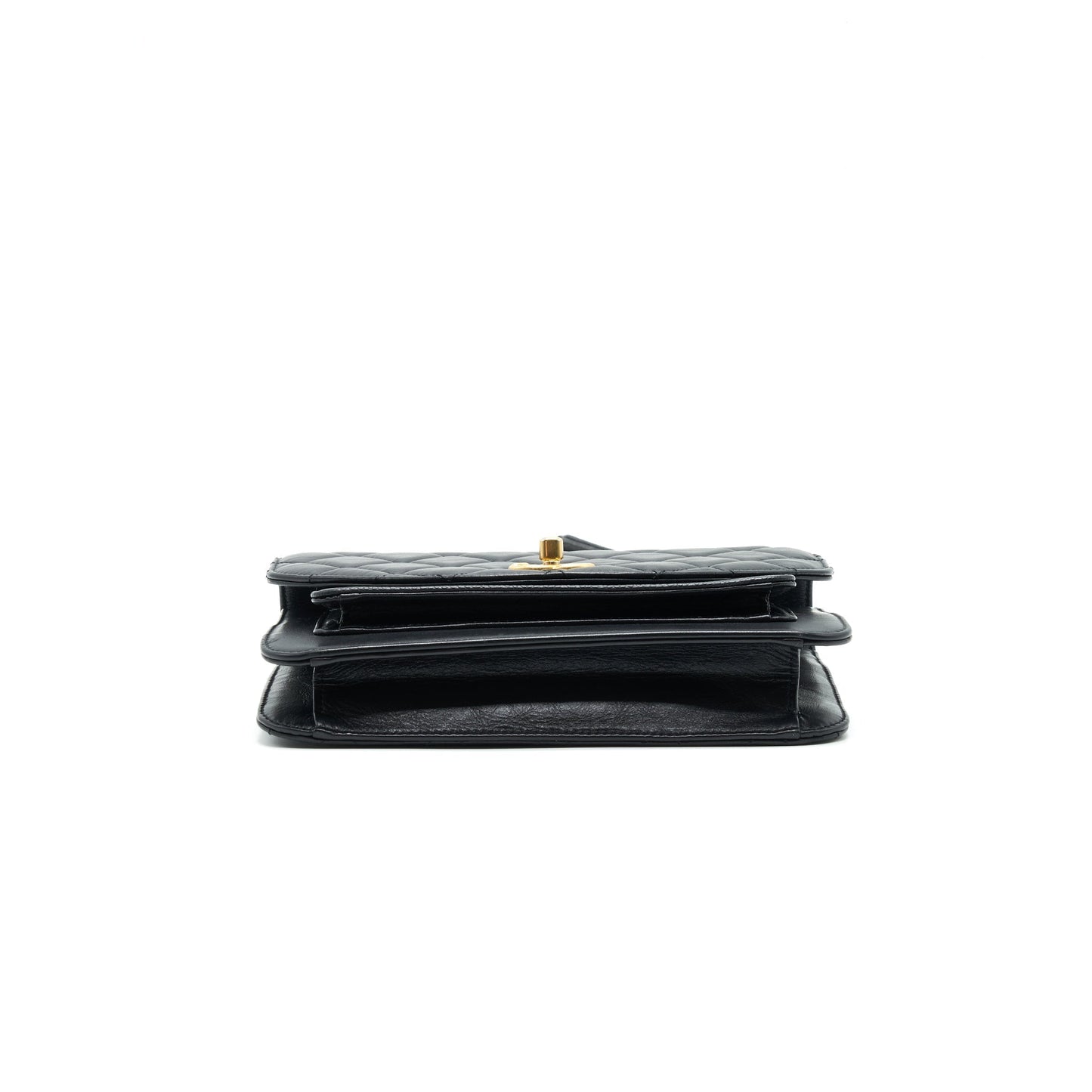 Chanel Quilted Calfskin and Caviar Flap Bag Black